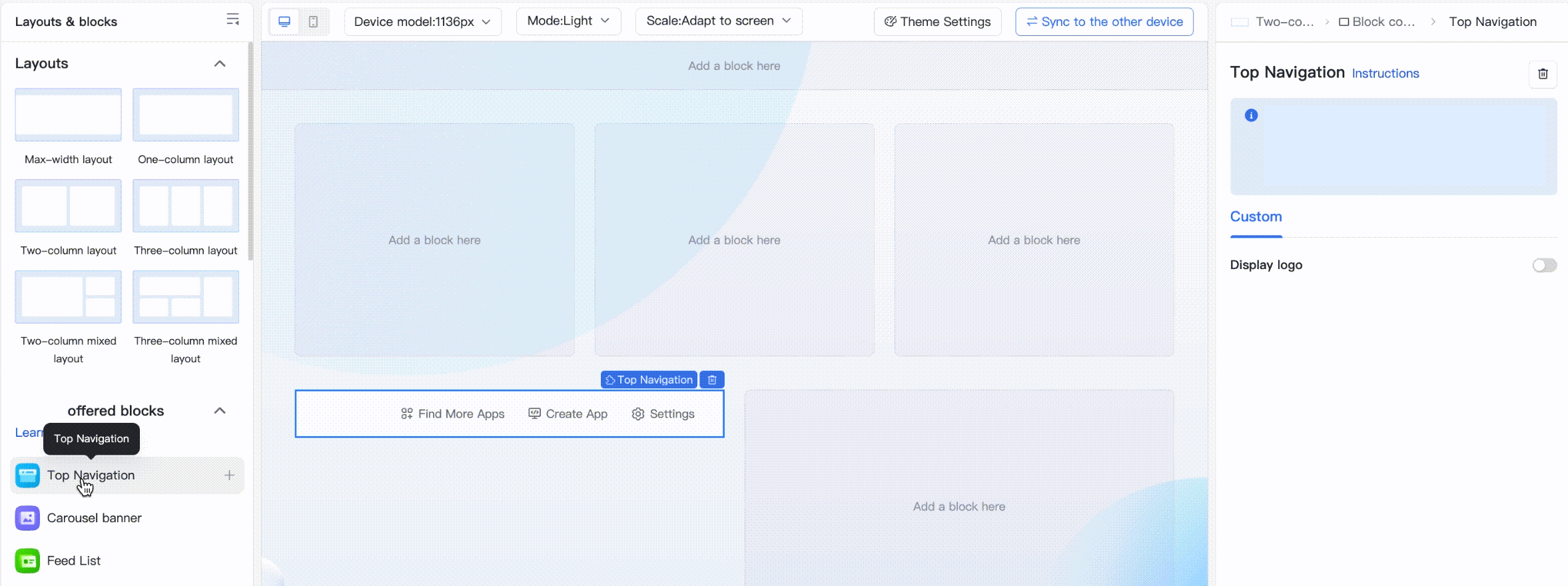 Edit a custom workplace with Workplace Builder