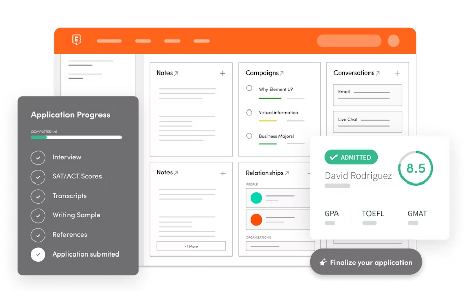 Element451 Intelligent CRM student enrollment