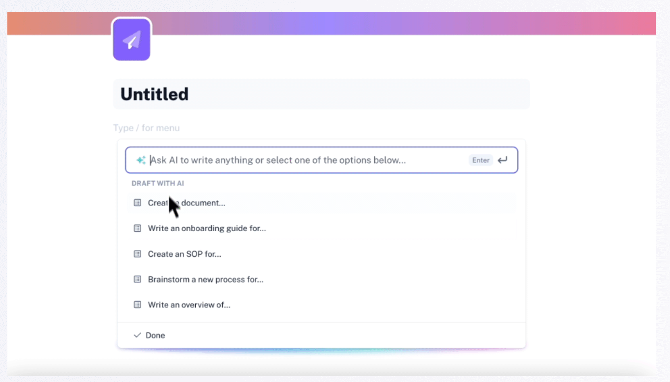 AI that writes process documents in scribe