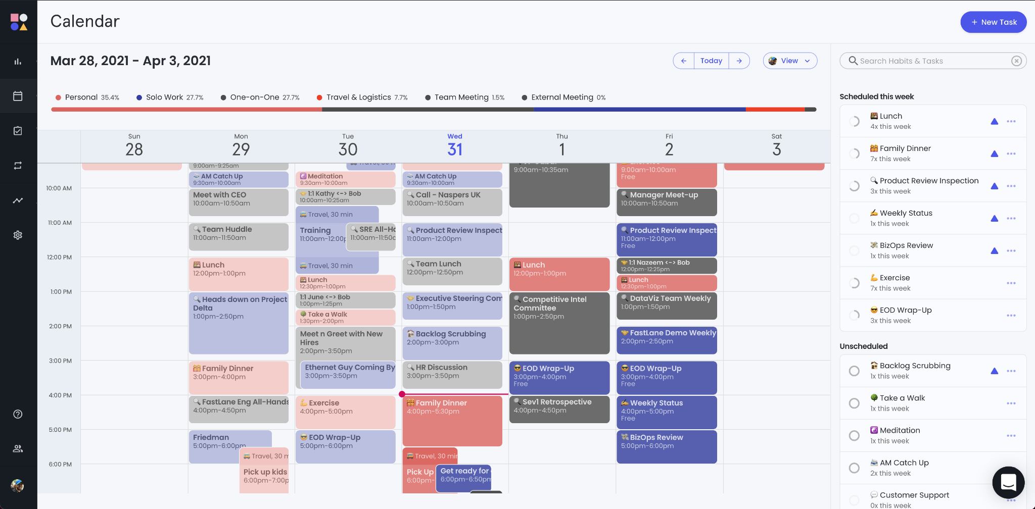 Reclaim.ai: AI calendar assistant for time blocking