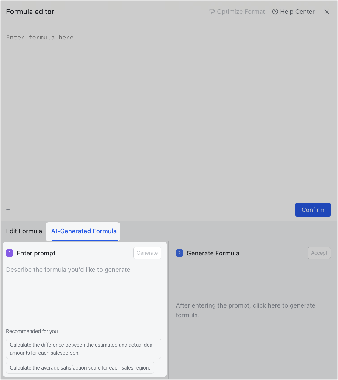 Use AI-generated formulas in Base