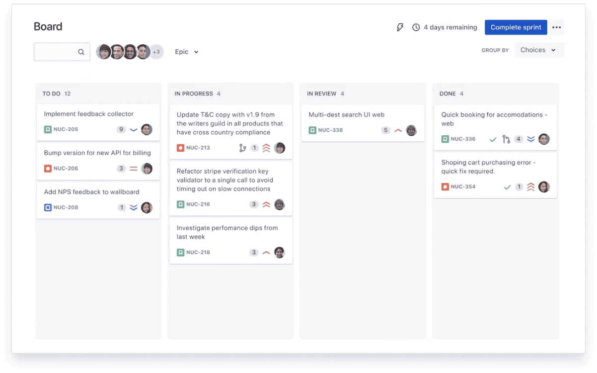 An image of Jira's interface