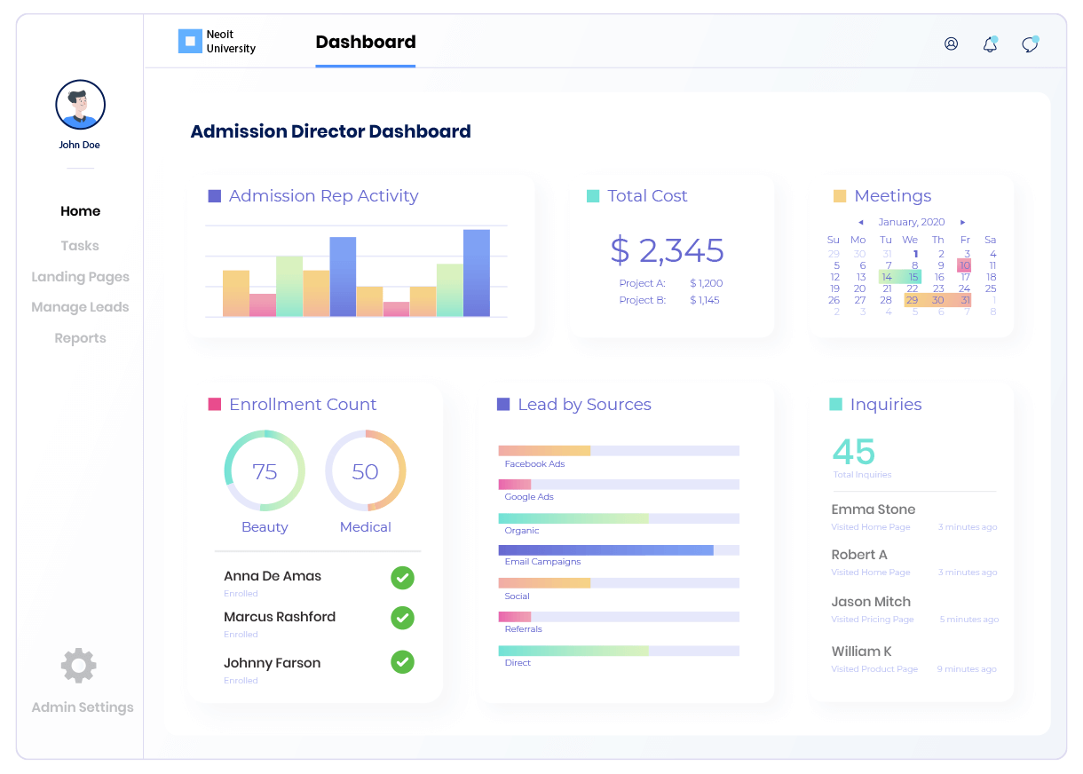 LeadSquared admission management CRM