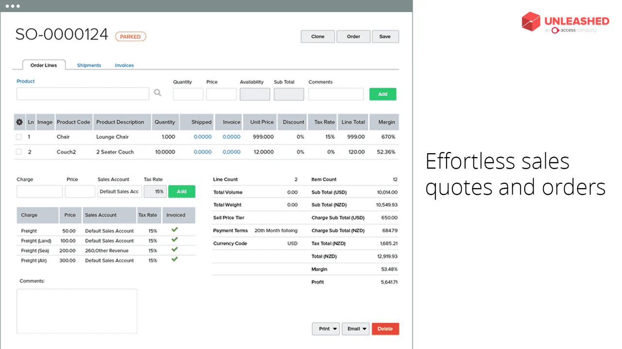 Unleashed Software as a digital inventory management system