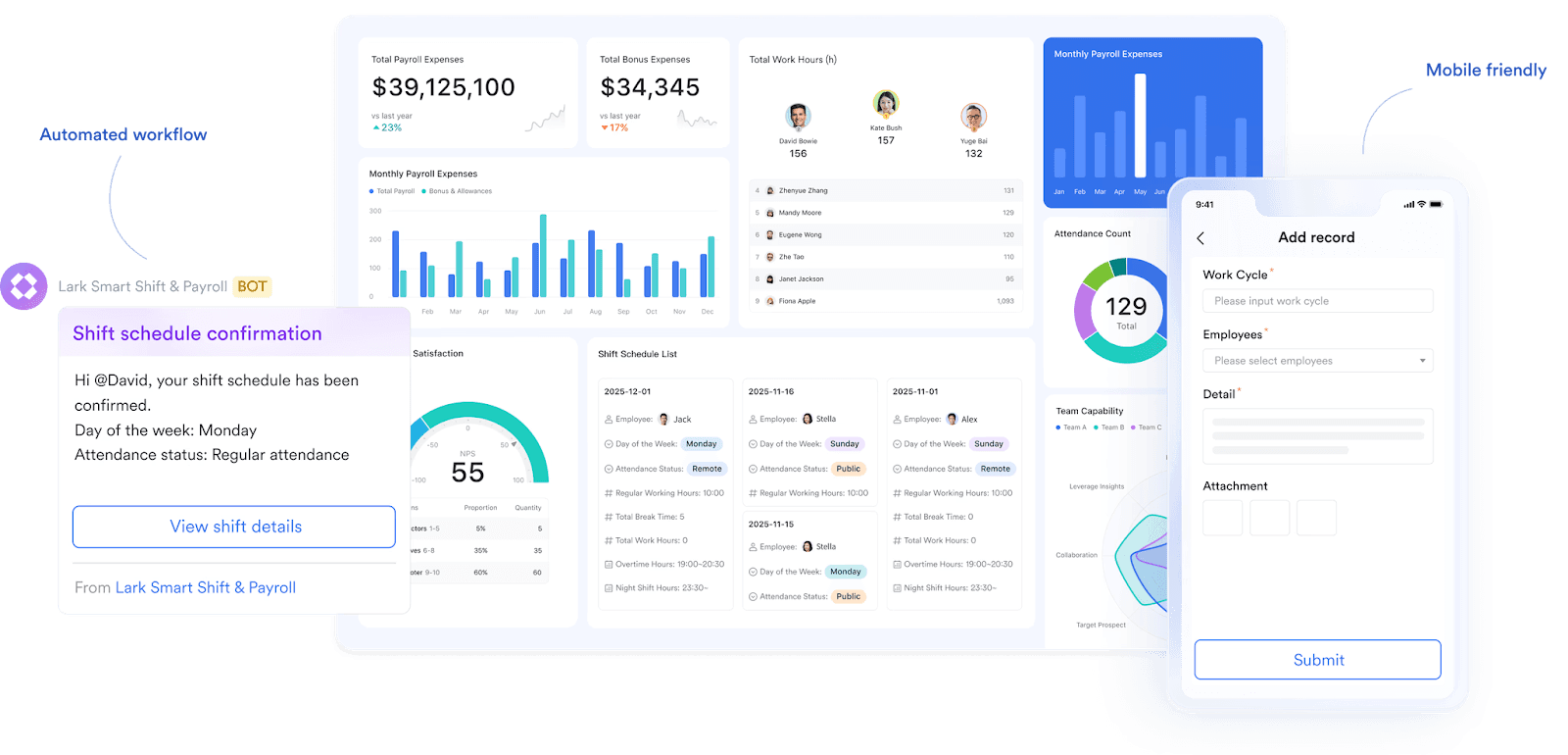 Manage payroll with Lark Base