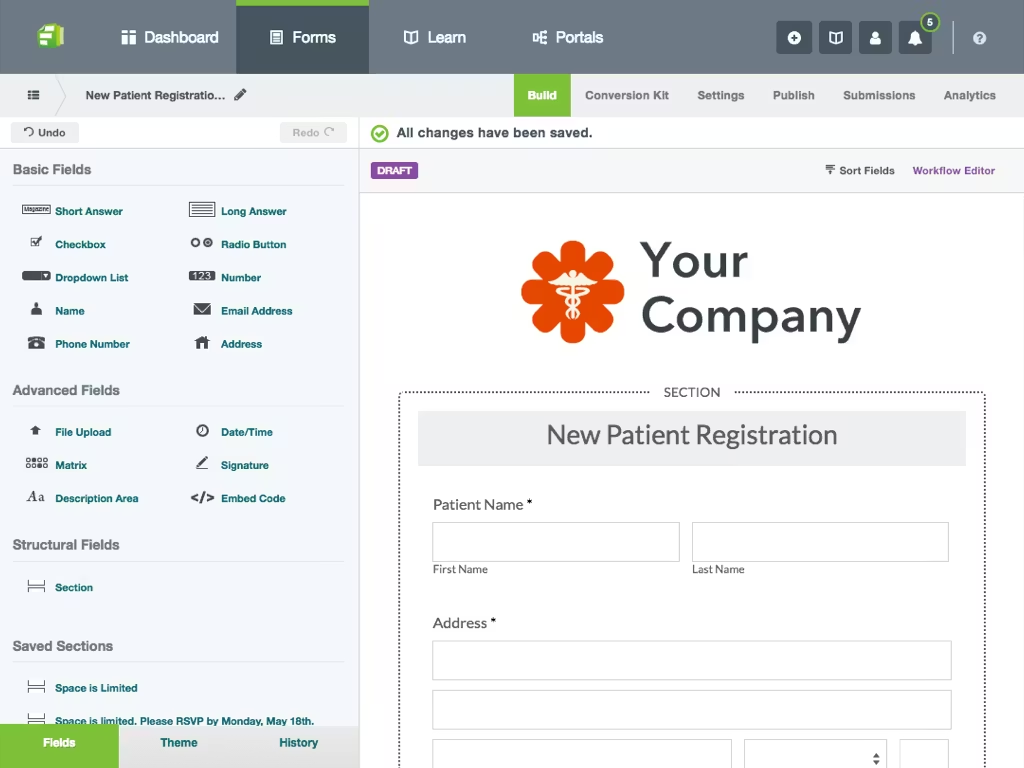 Formstack allows enterprise level collection