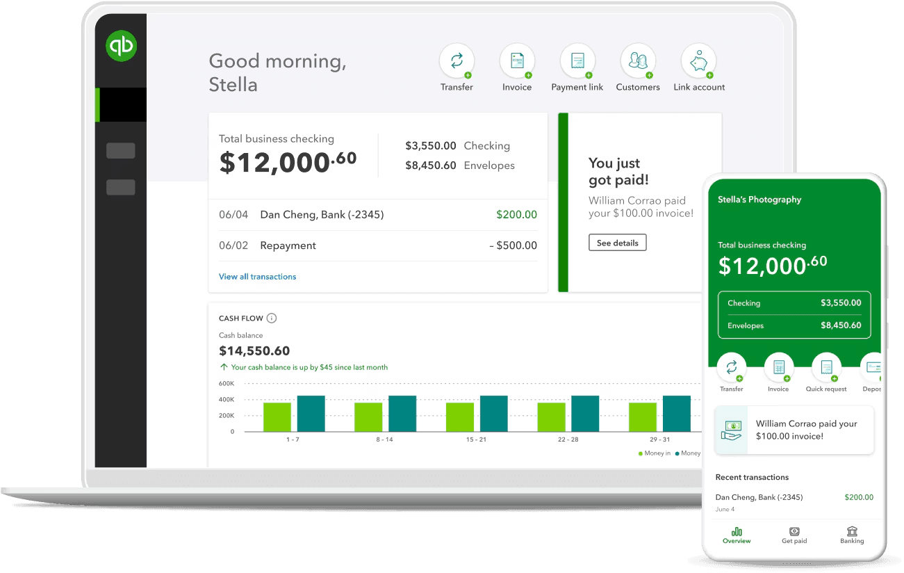 Ease in with QuickBooks Money