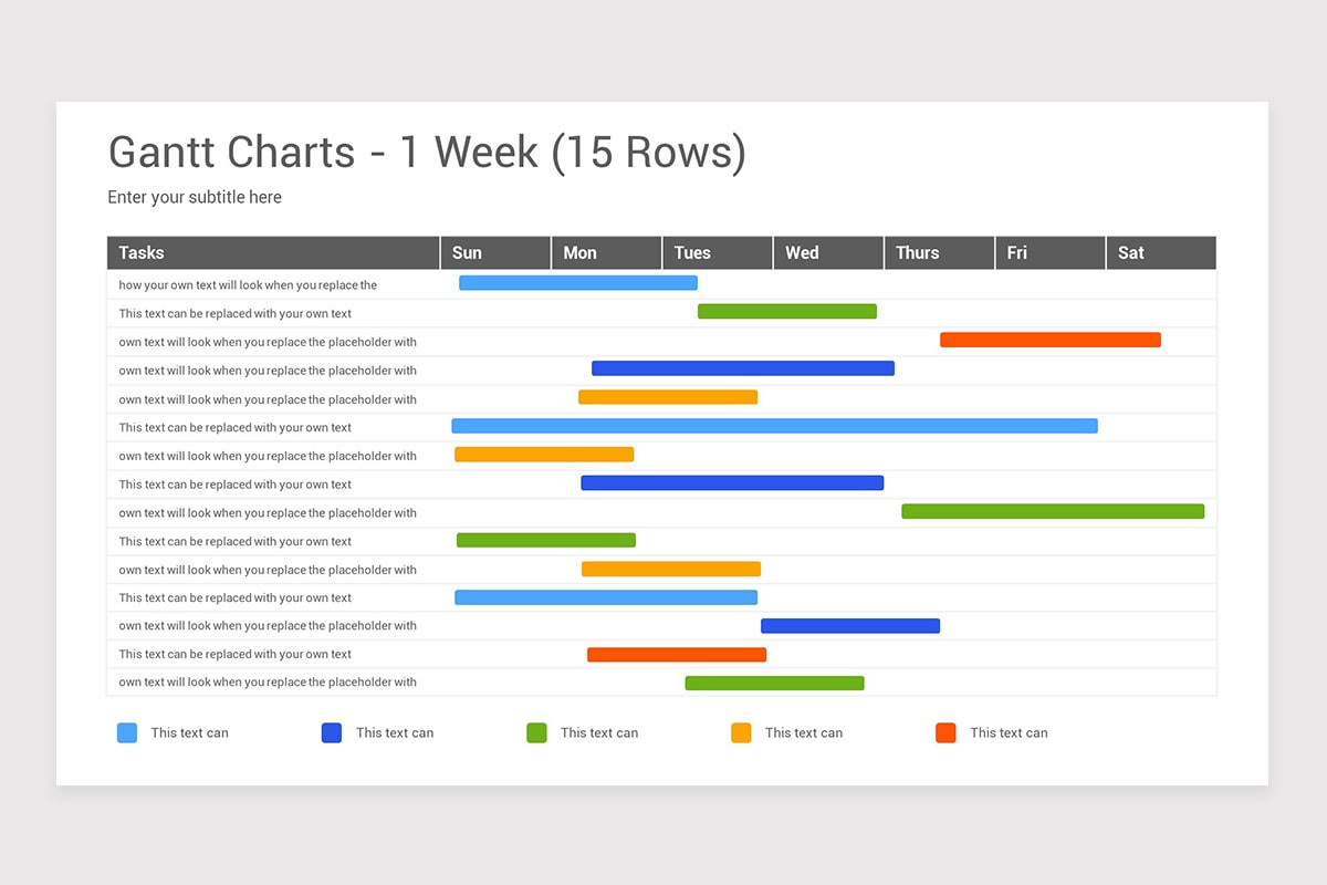 PowerPoint Gantt chart template