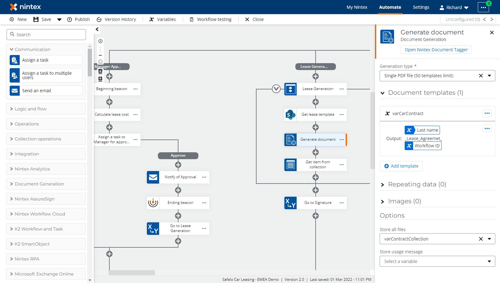 Design intelligent workflow on Nintex