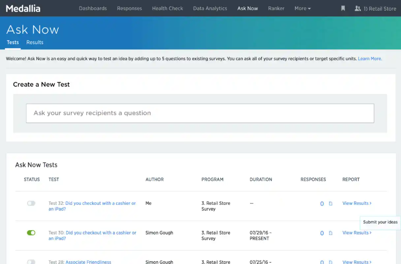 Medallia customer feedback software
