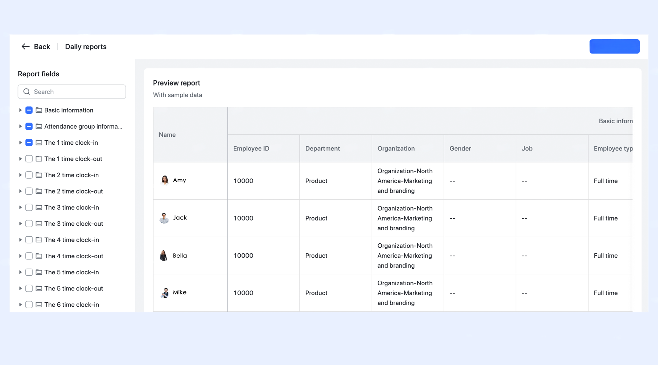 Employee timesheet for a trackable record of employees' activities