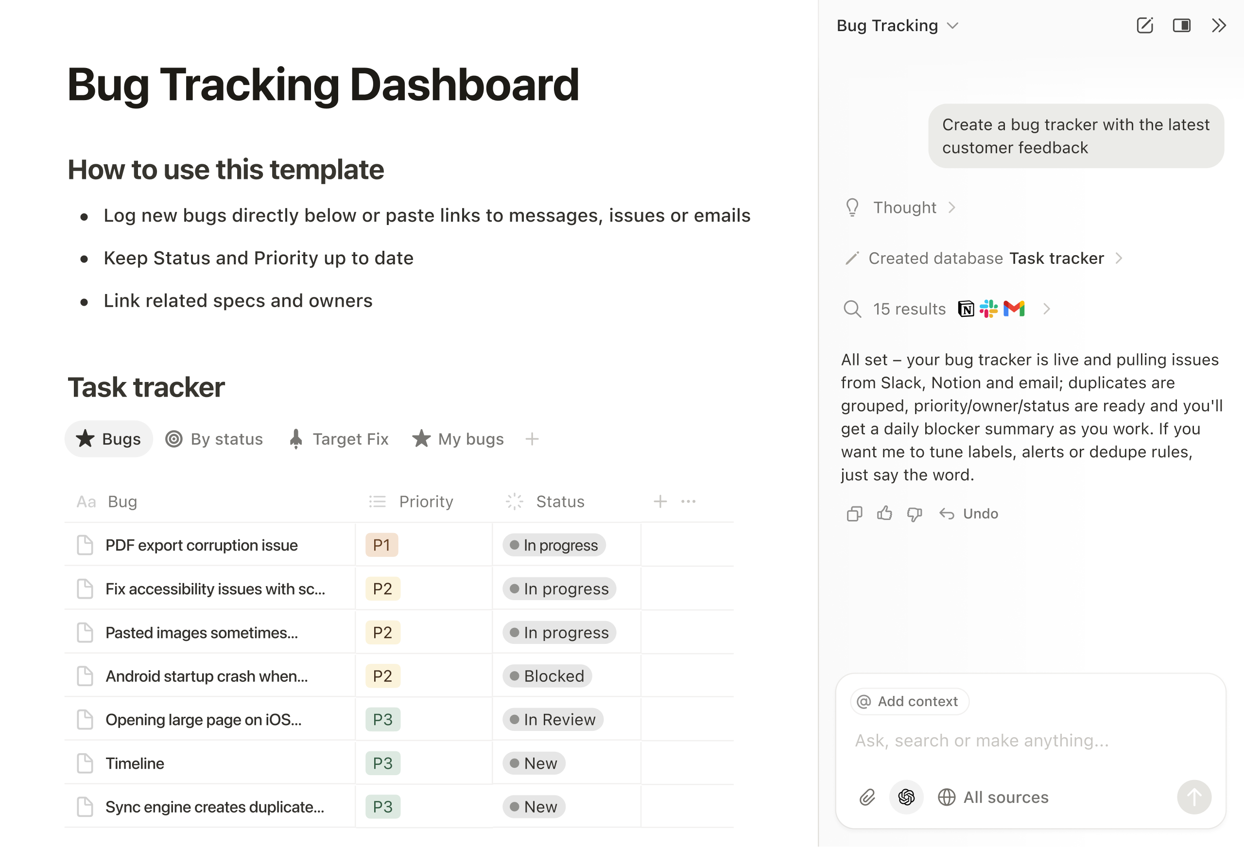 Notion for time management and task scheduling
