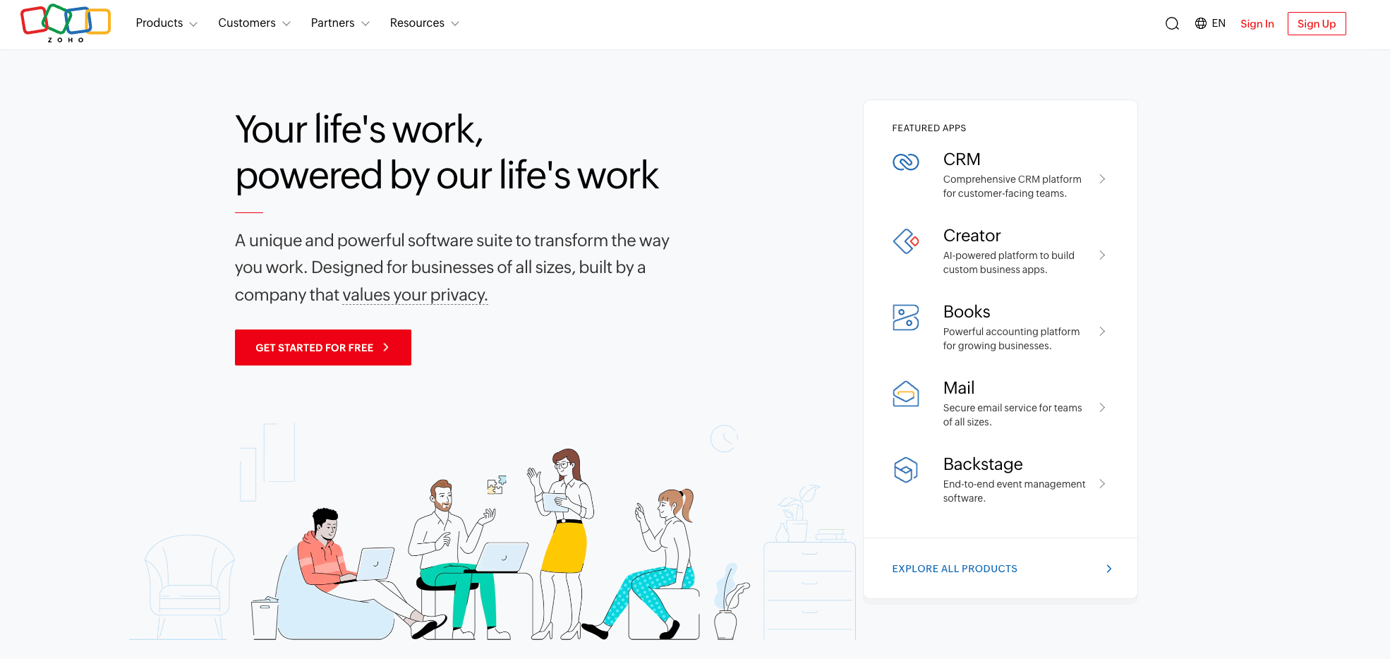 Zoho CRM as a SaaS CRM software