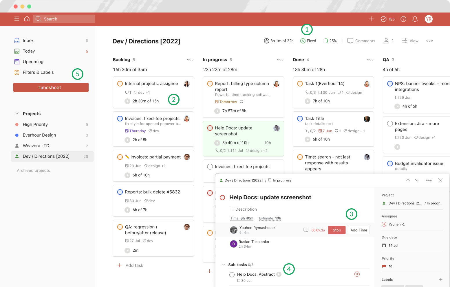 Todoist task list app for personal productivity