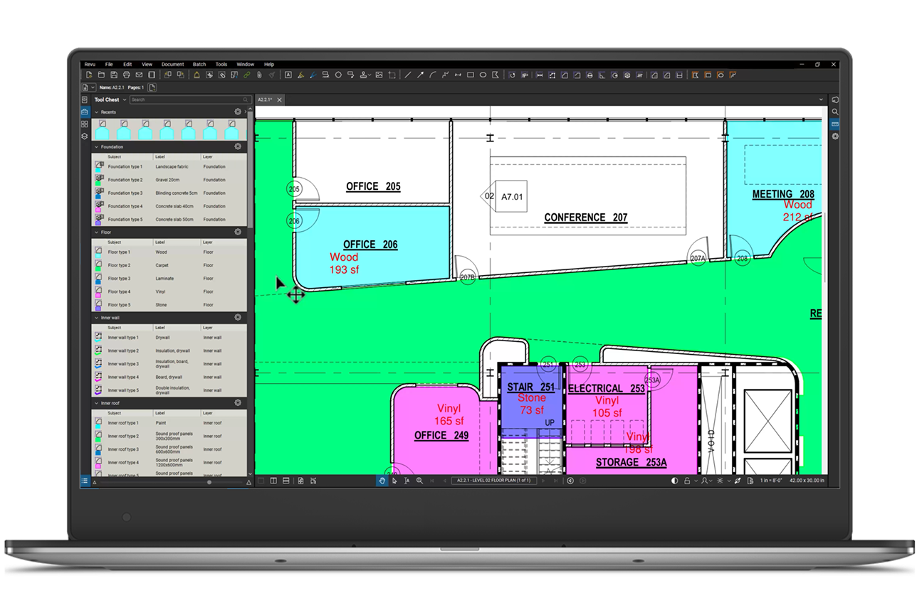 Bluebeam Revu: Estimating and takeoffs from construction PDFs