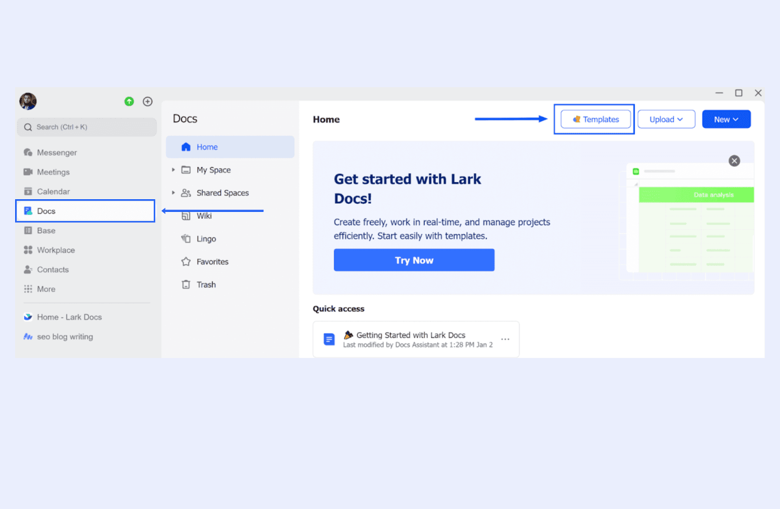 Get started with Lark Docs