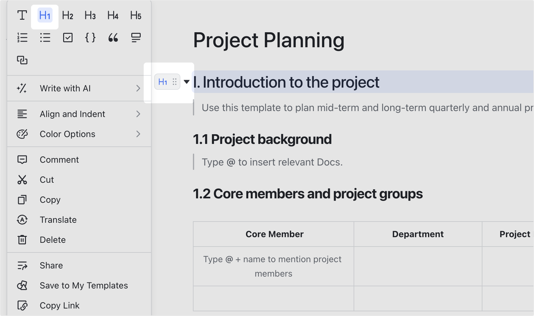Use blocks in Docs