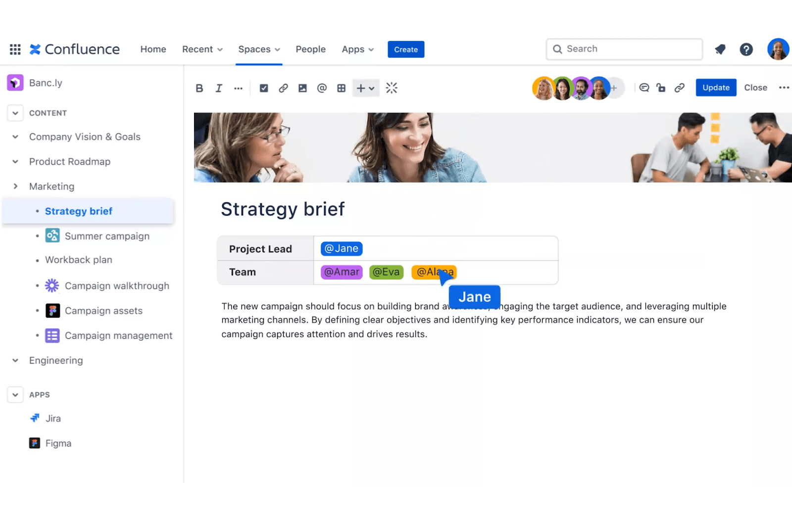 Interface of Confluence