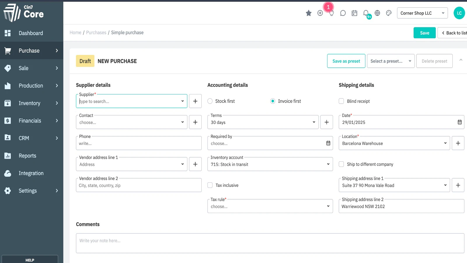cin7 as a digital inventory management system