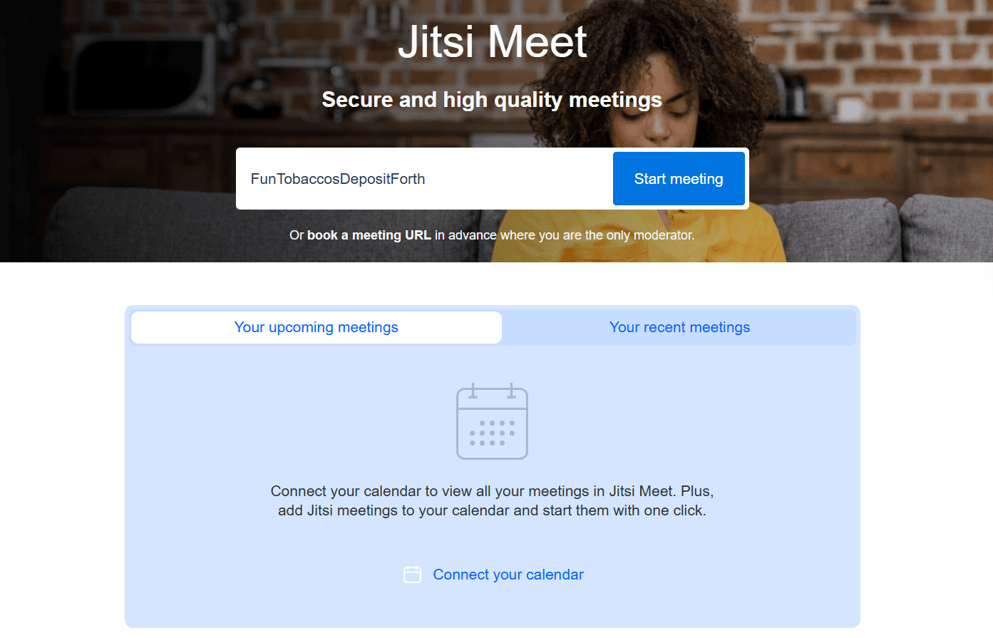 Interface of Jitsi Meeting