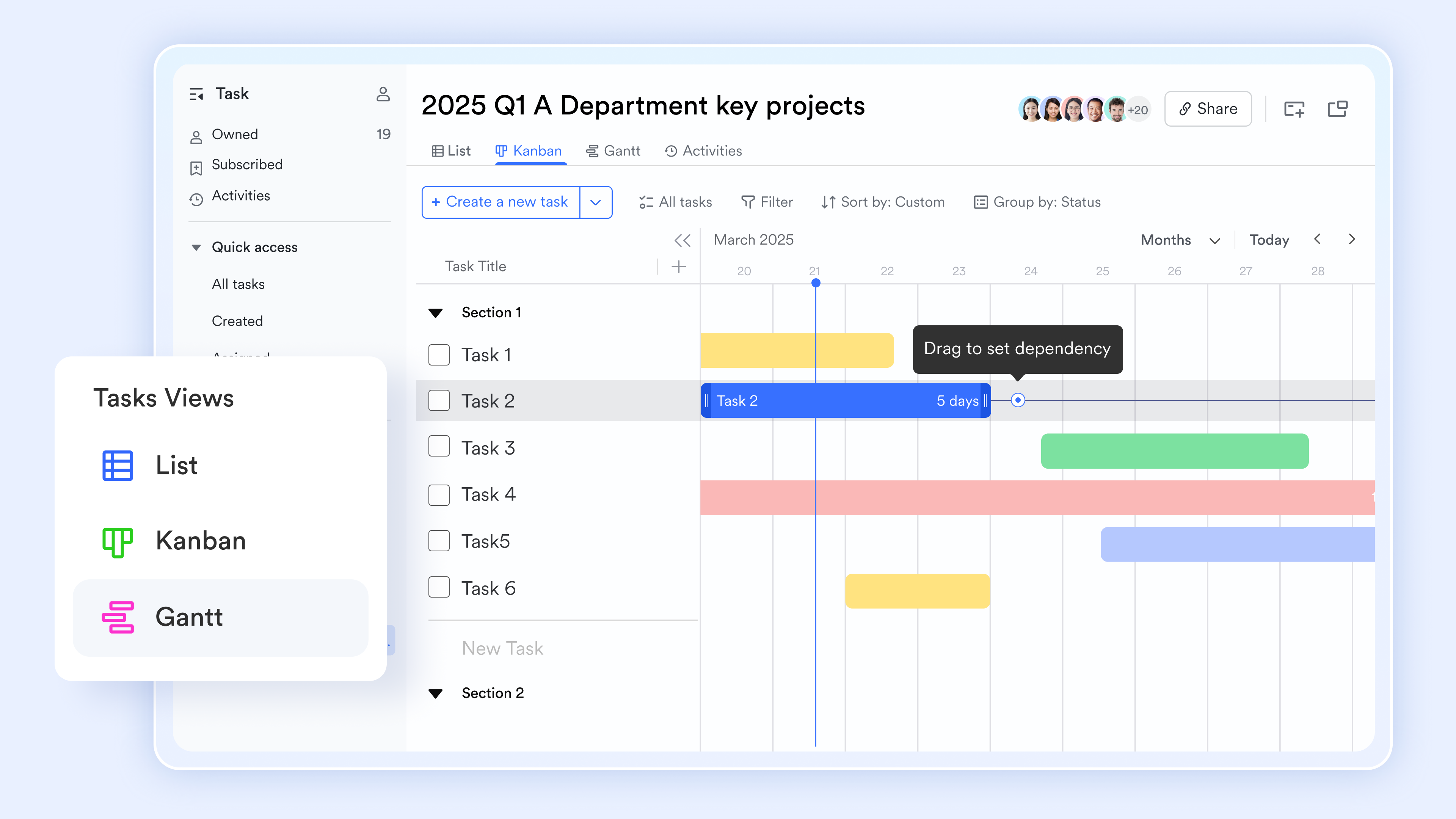 Lark Tasks helps in assigning ownership