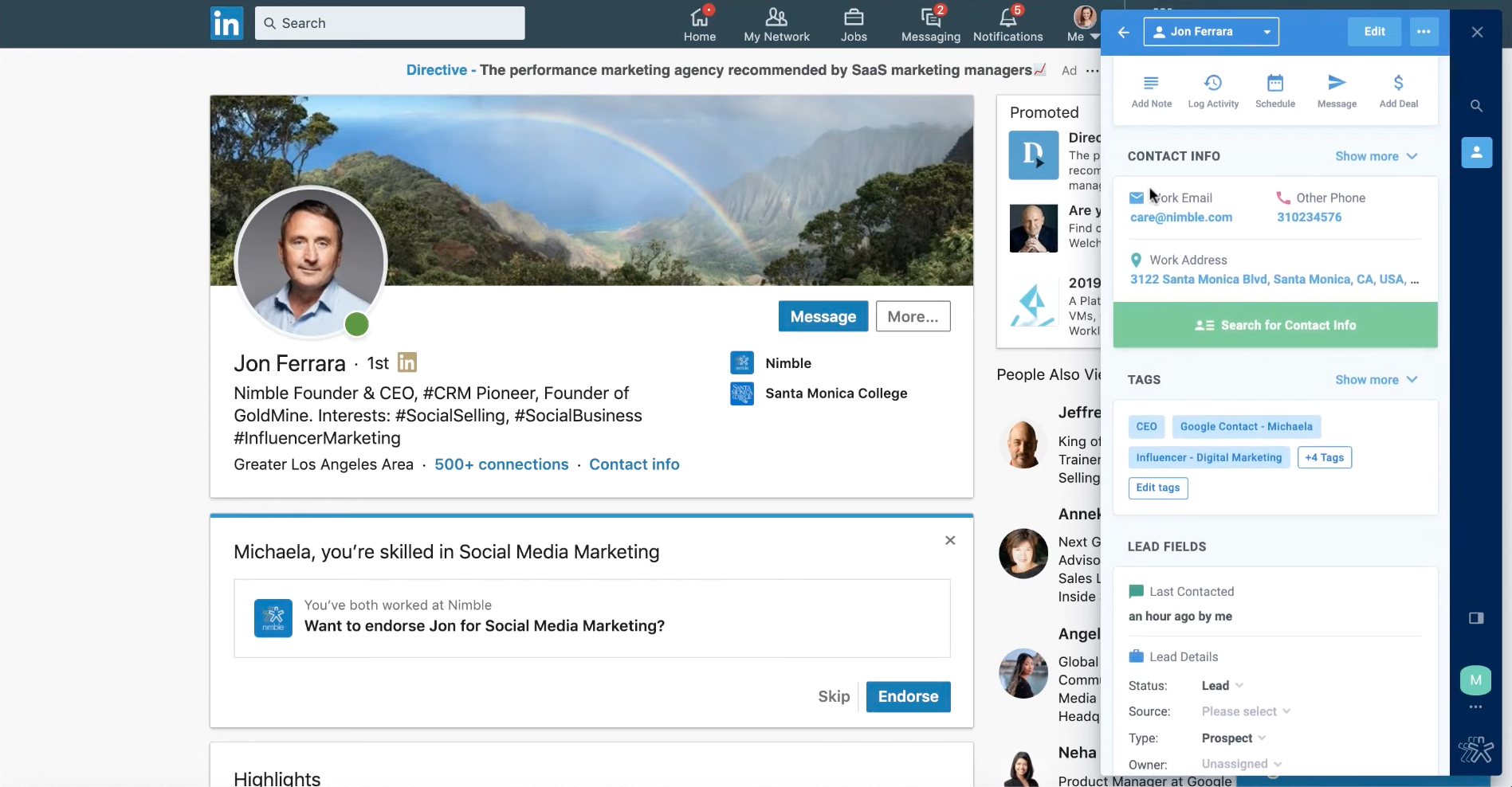 Nimble CRM overview pricing