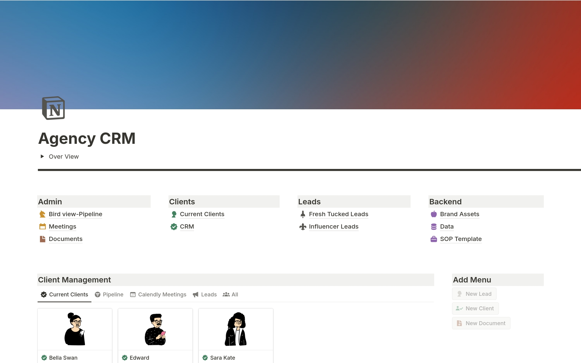 Agency CRM by Notion