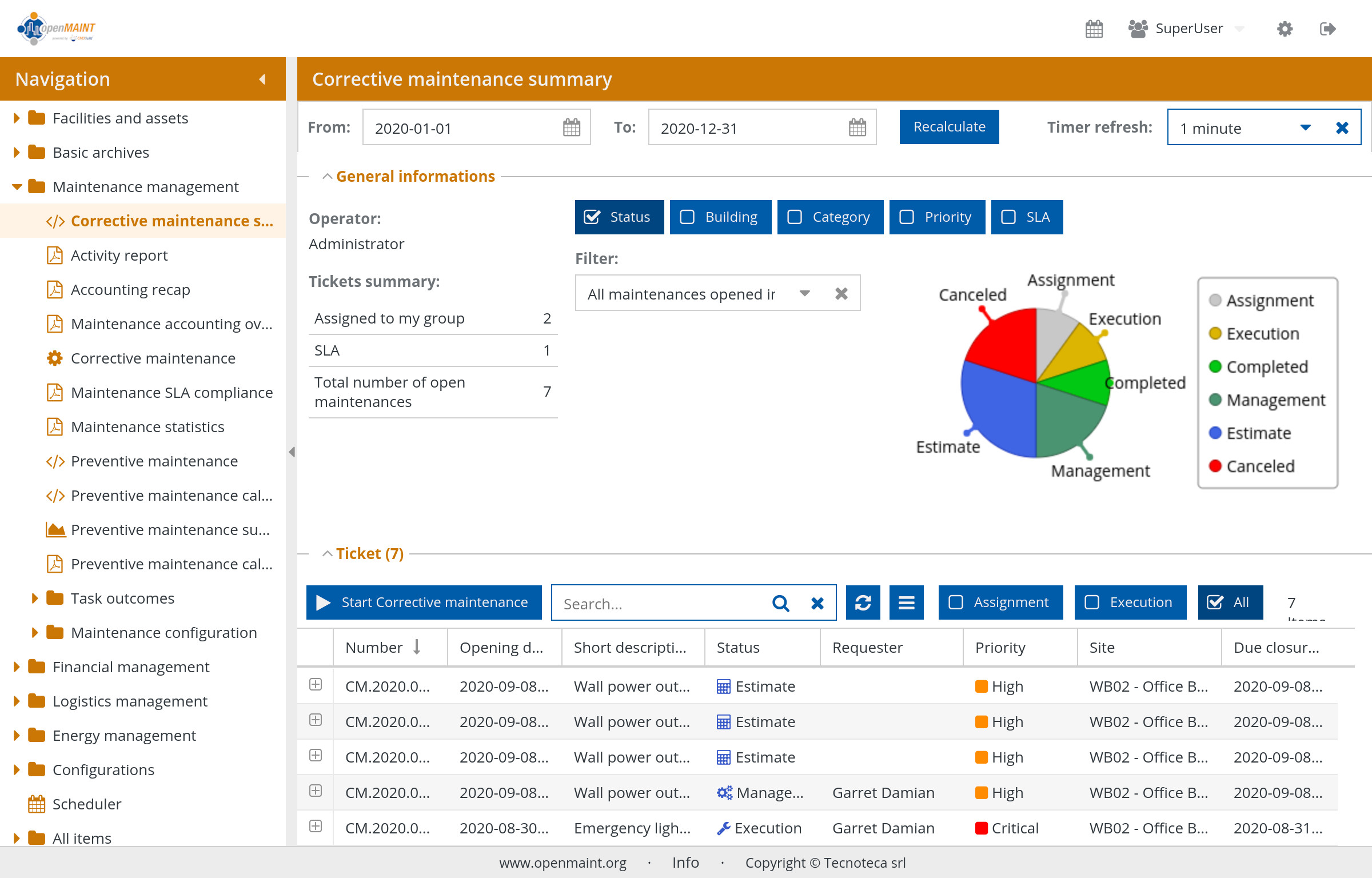 OpenMAINT is an open-source CMMS for facilities and assets
