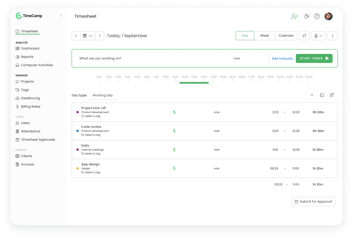 TimeCamp automated project tracker