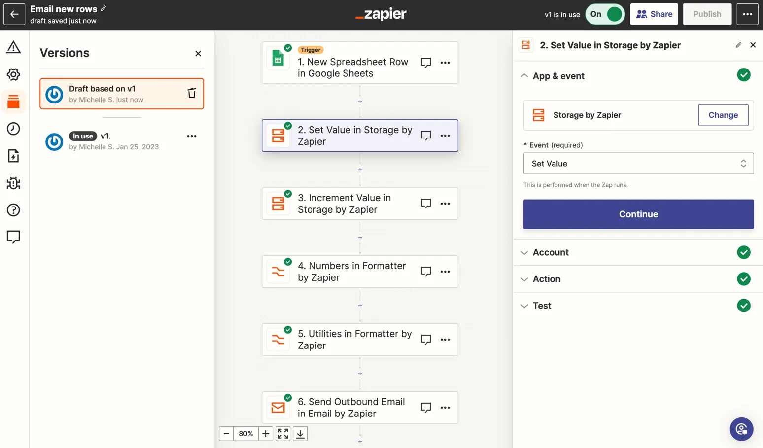 Business automation in Zapier