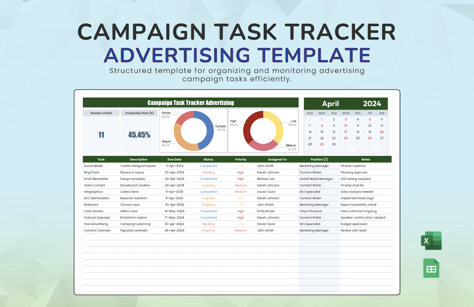 Marketing Campaign Tracker by Template.net