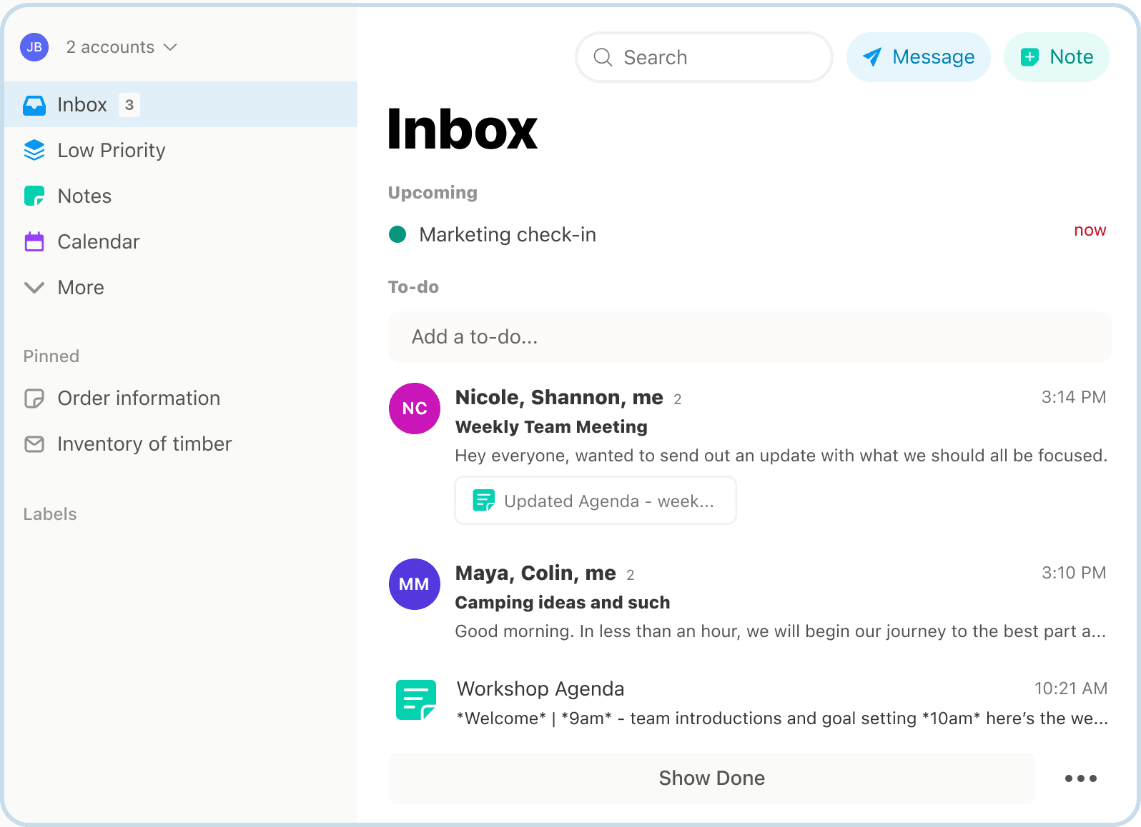 Inbox of Twobrid