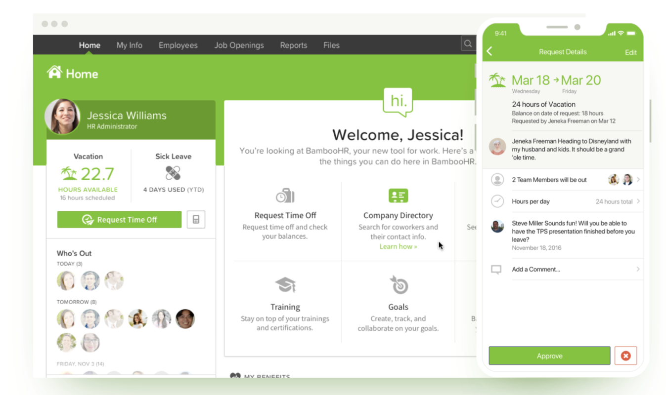 BambooHR HR and payroll solution designed to manage employee lifecycle