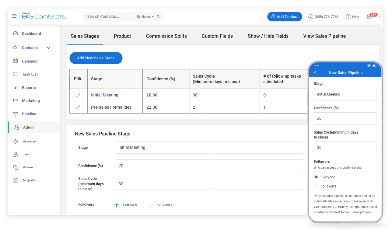 BigContacts budget-friendly CRM with construction customization
