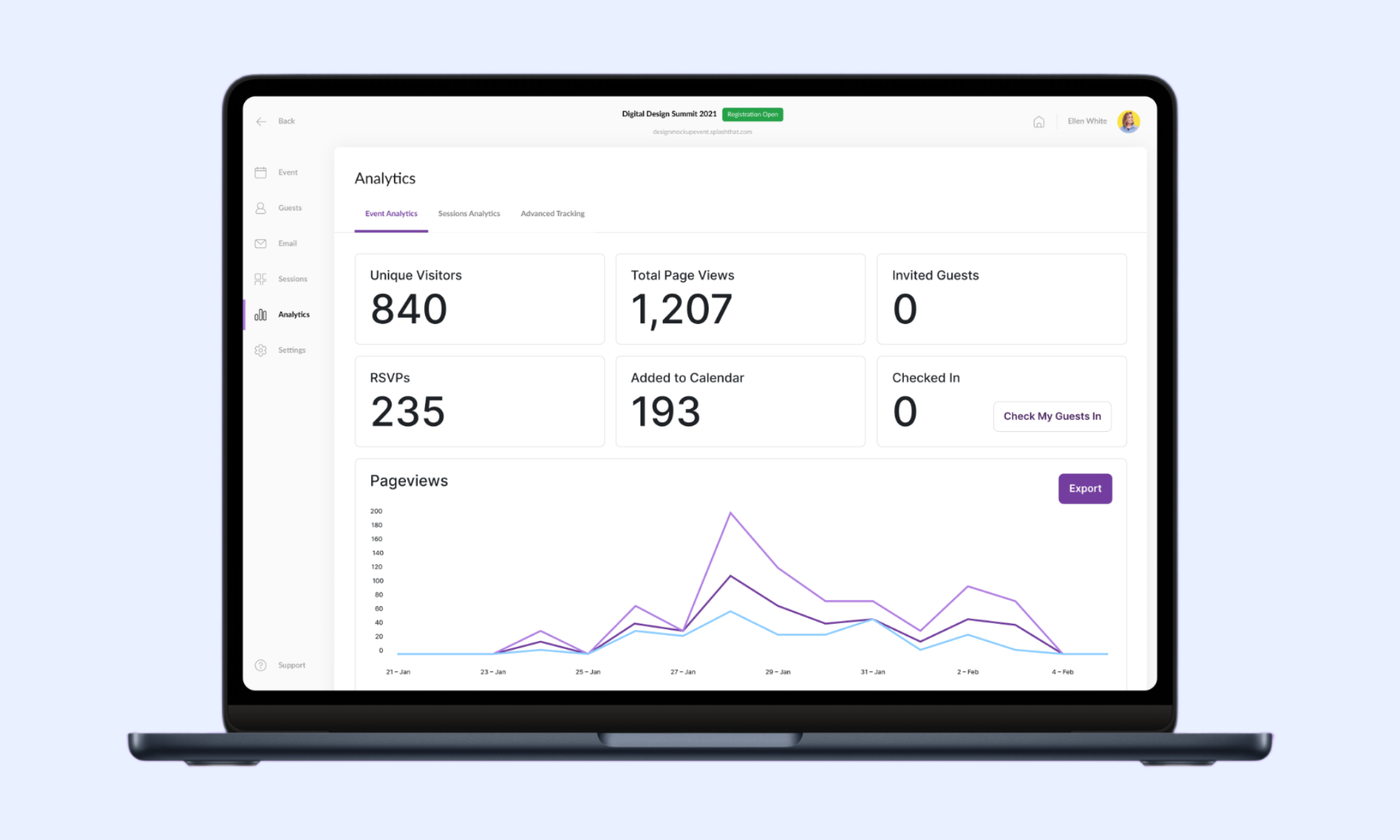 Splash event marketing and branding platform