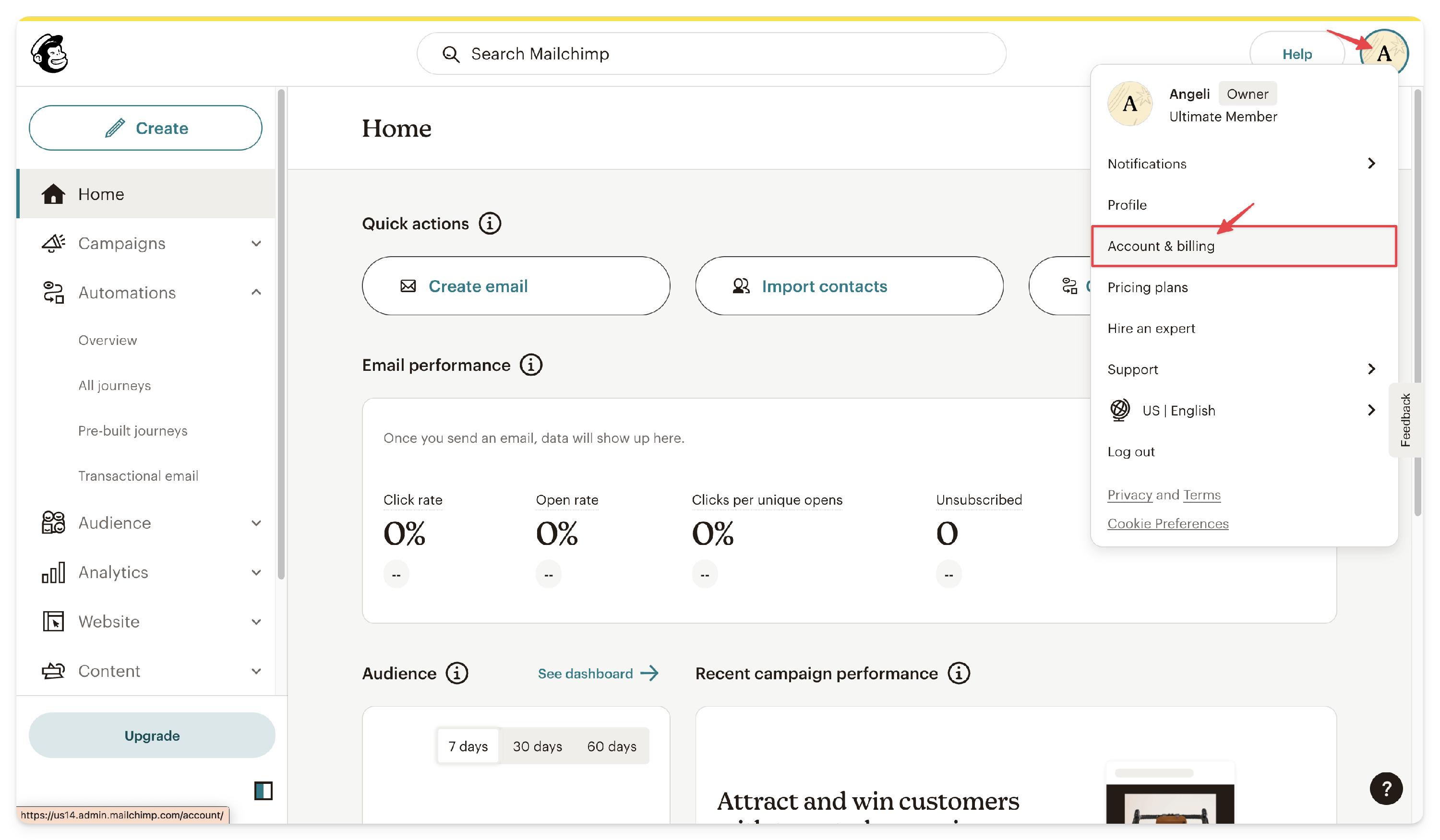 Mailchimp for user-friendly inbound marketing