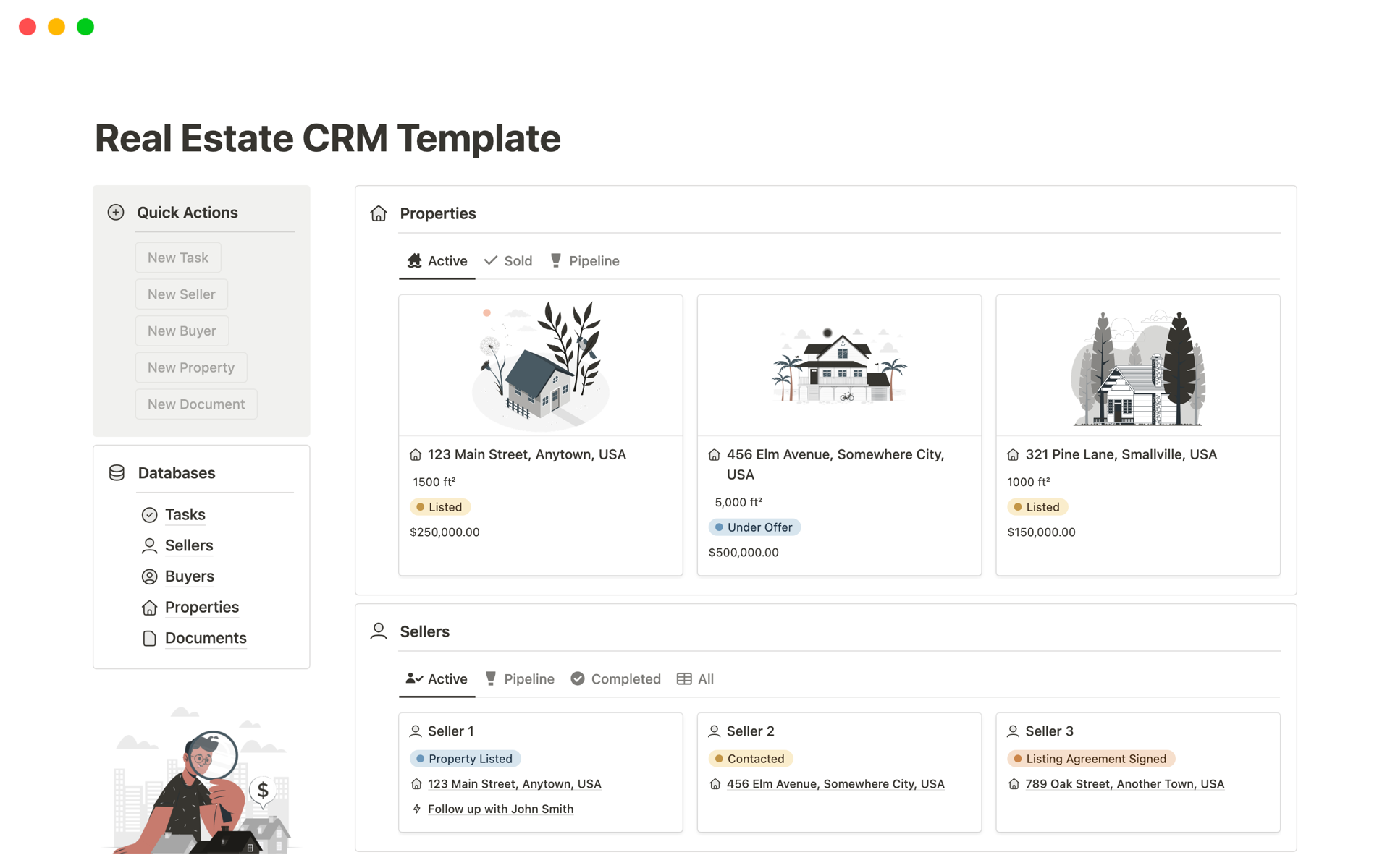 Real estate CRM by Notion