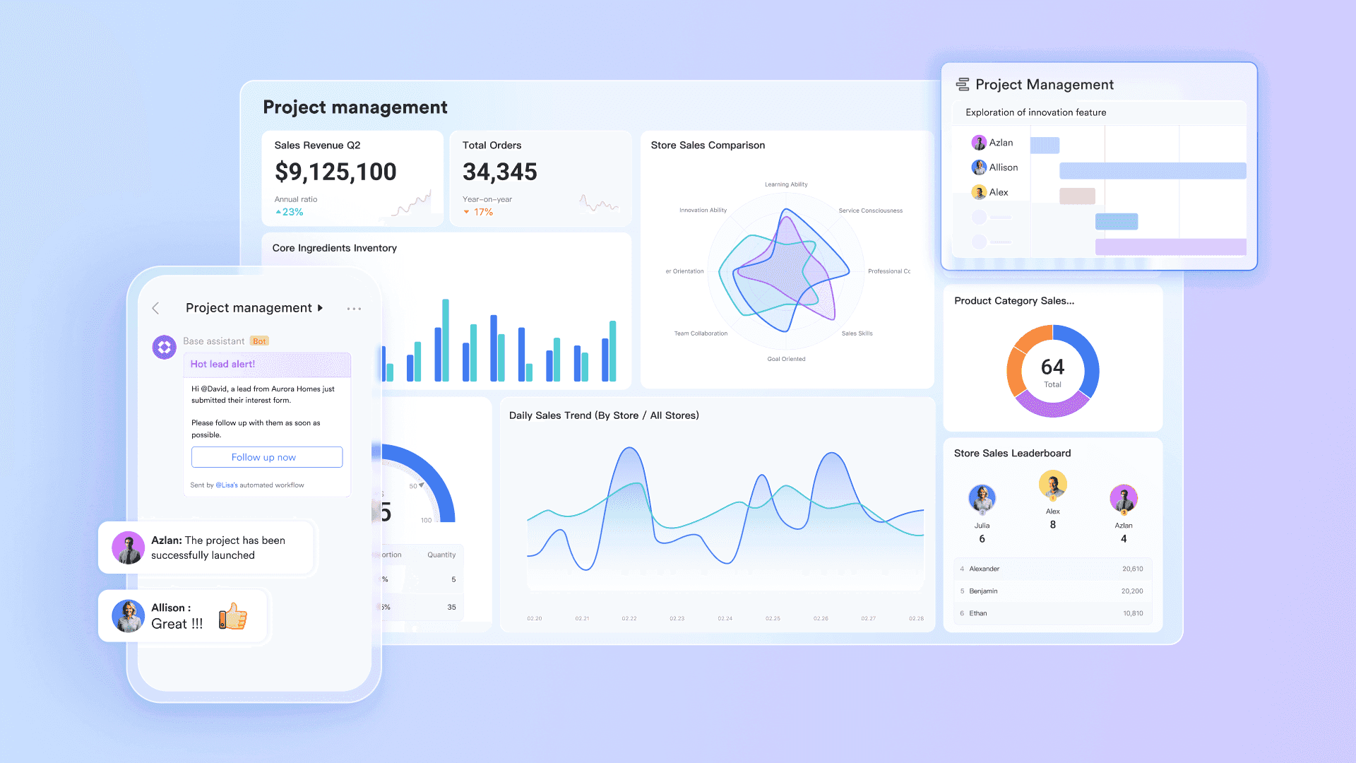 An image of Lark and it's project management tools