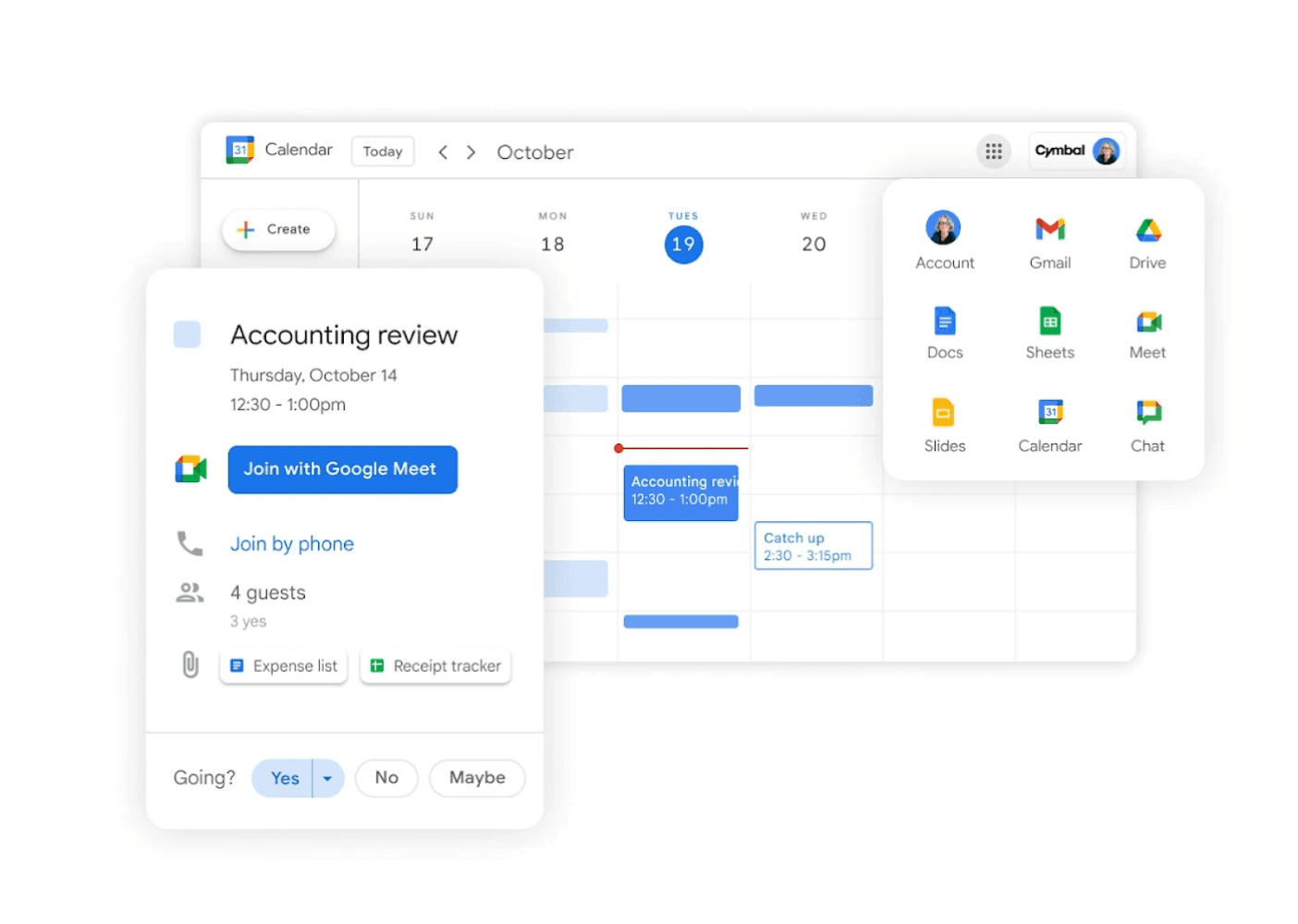 Interface of Google Workspace