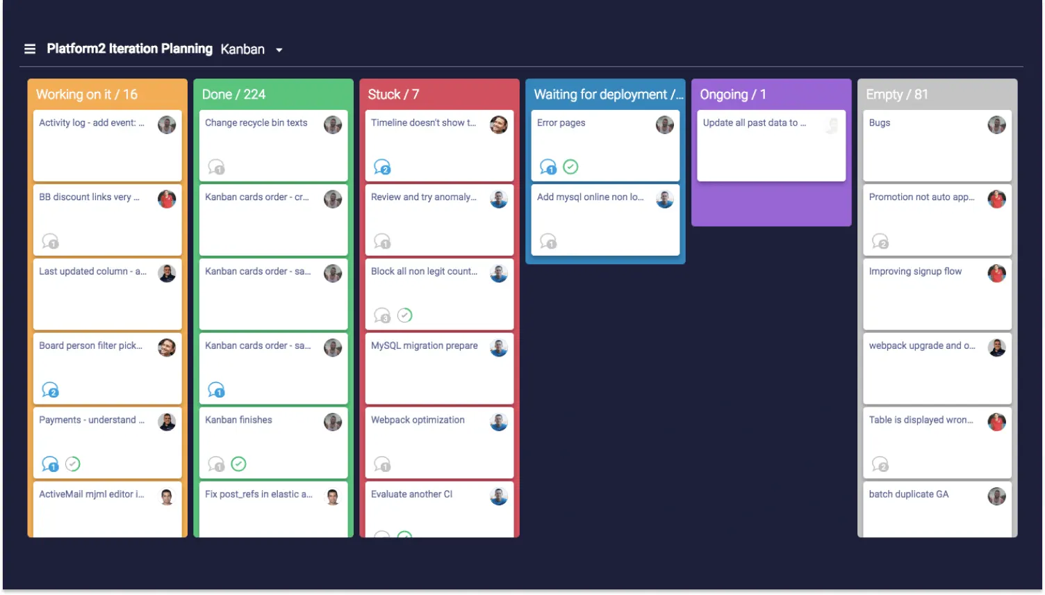 Monday.com Kanban