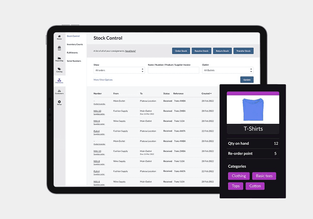 Lightspeed Retail dashboard interface
