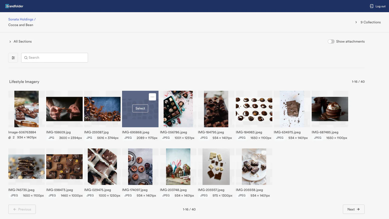 An image showing the Brandfolder interface