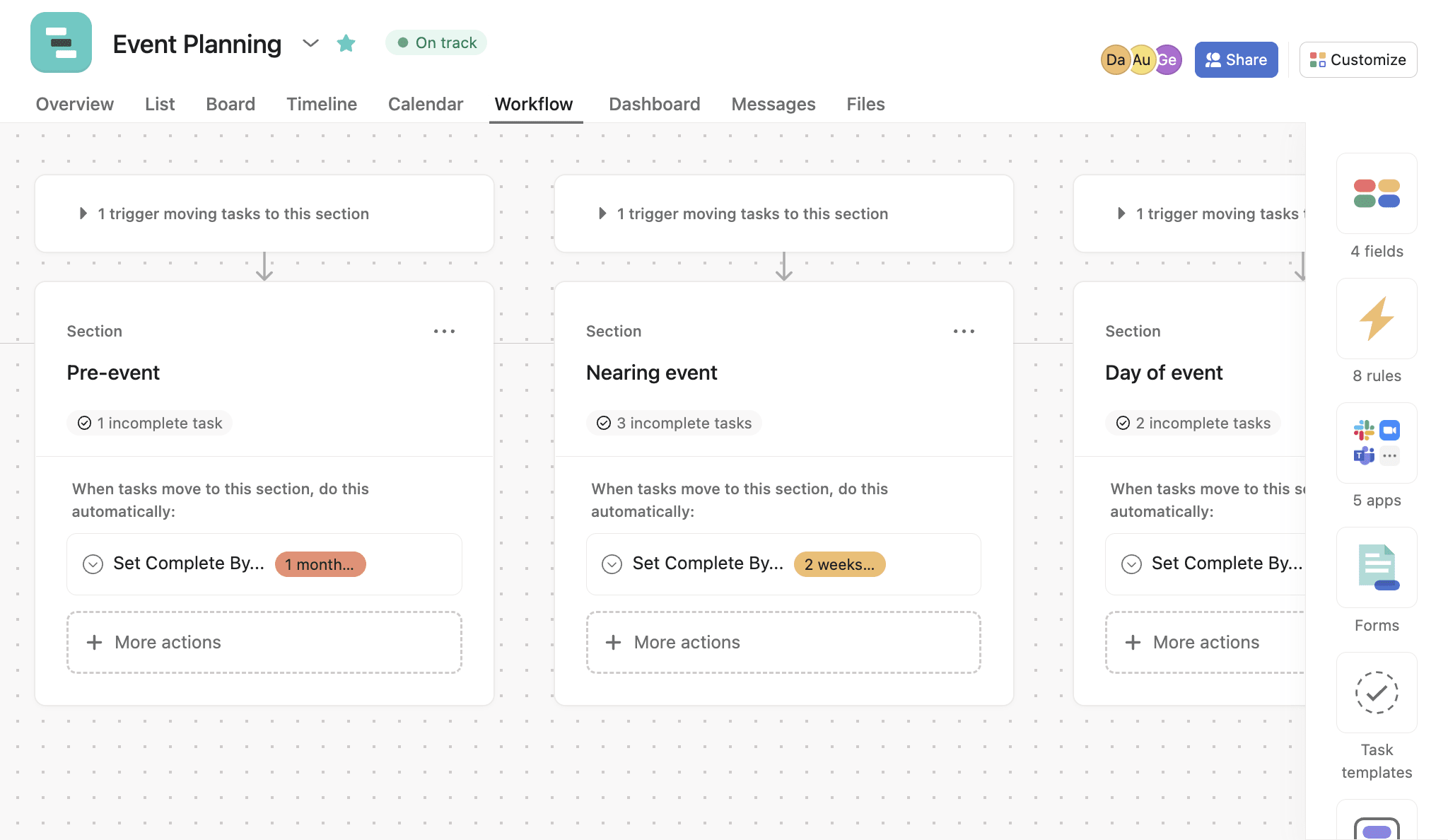 Asana kanban boards