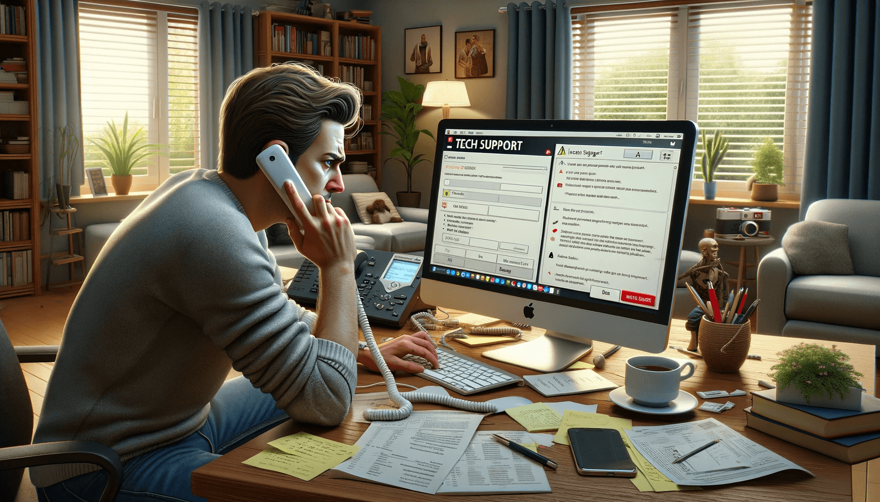 frustrated user trying to get tech suppor