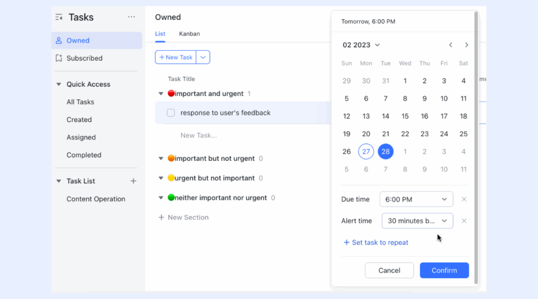 Create actionable tasks directly from email content