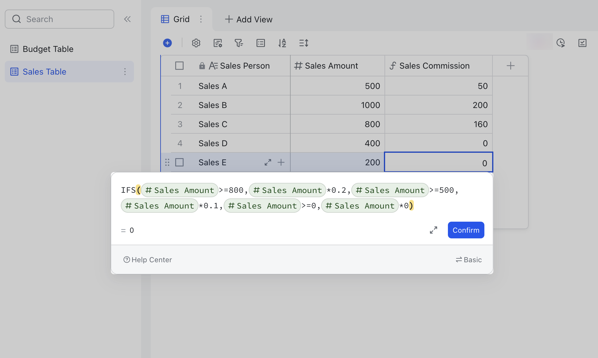 Use the IF and IFS functions for Base