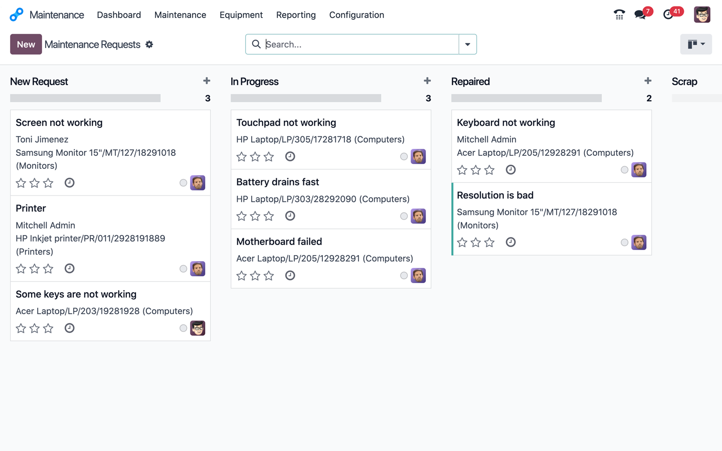 Odoo Maintenance is an open-source CMMS tied to ERP
