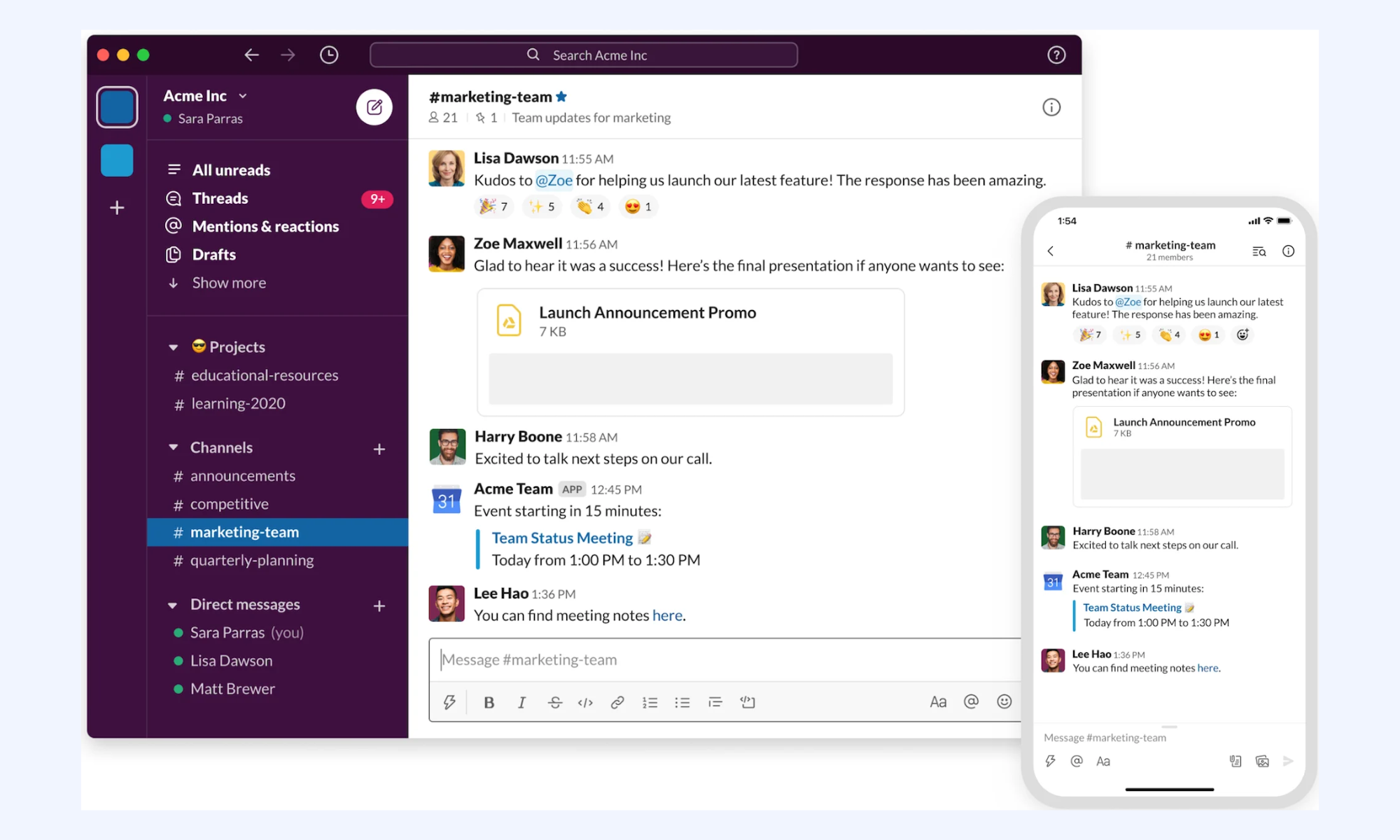 Slack is a SaaS messaging platform