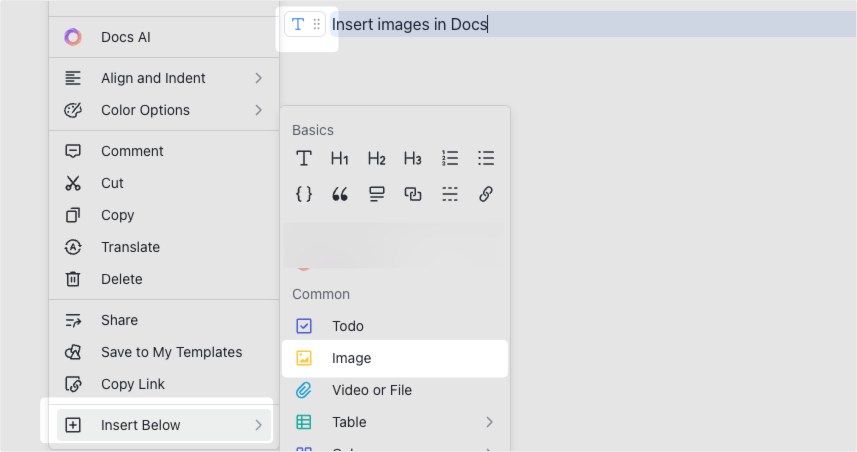 Insert images in Docs