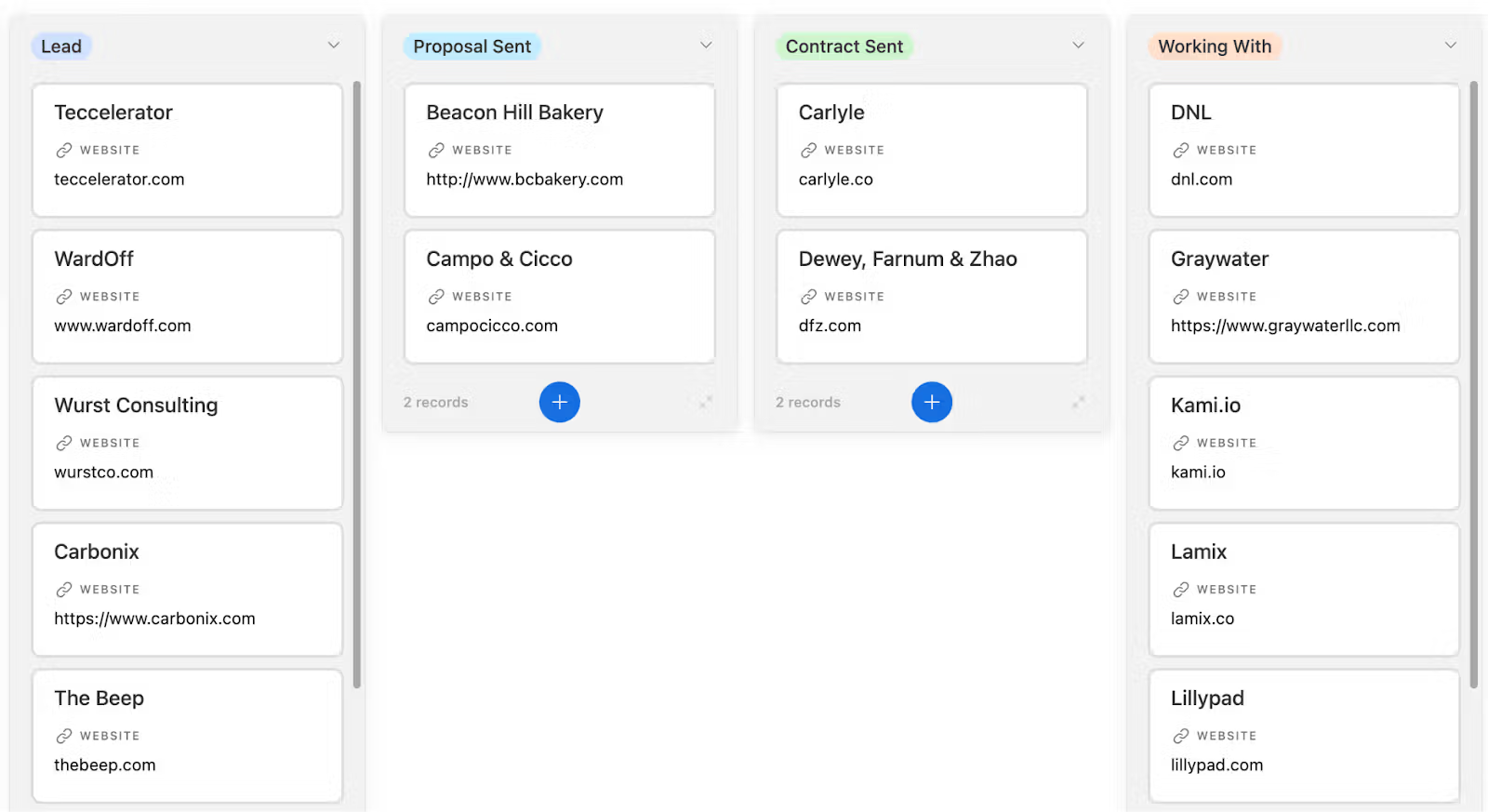 Airtable custom filters and views